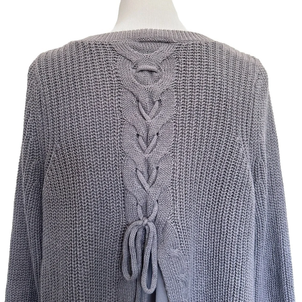 Torrid gray v-neck sweater.